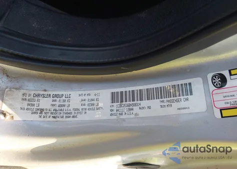 2011 Chrysler 200 из США, поврежденный, VIN 1C38C2EG6BN568314